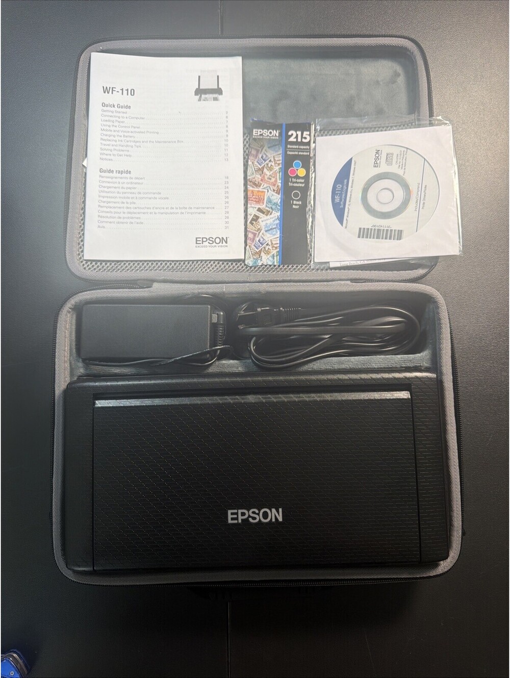 Epson WorkForce WF-110 Wireless Mobile Color Printer with Original Carrying Case